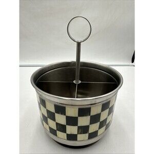 mackenzie childs Courtly Check Supper Club Flatware Caddy